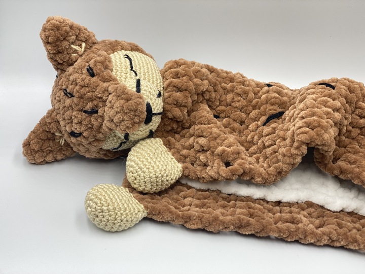 Crochet Pattern Comforter Cat Cuddly Big Cat