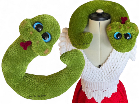 Crochet pattern for snake neck pillow