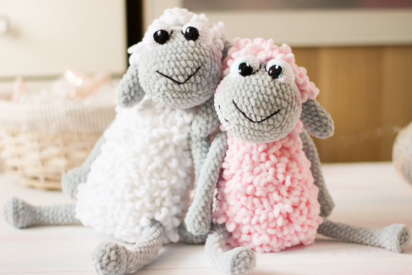 Crochet pattern Loopy the Sheep Plush Stuffed amigurumi
