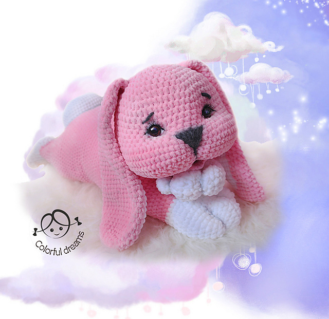 Crochet pattern The big softy bunny