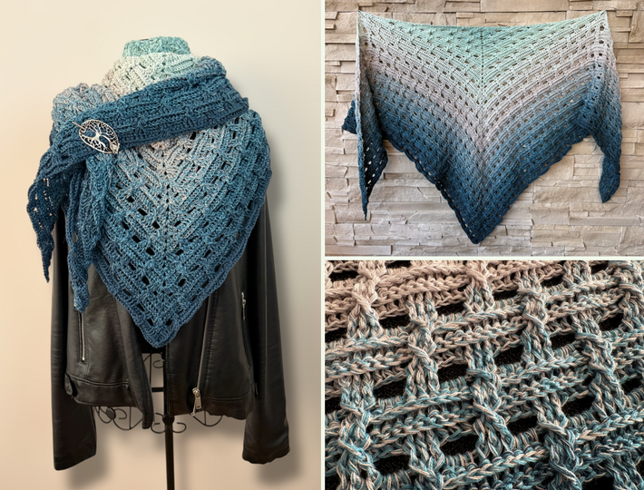 Crochet Pattern Triangular Scarf Diomede