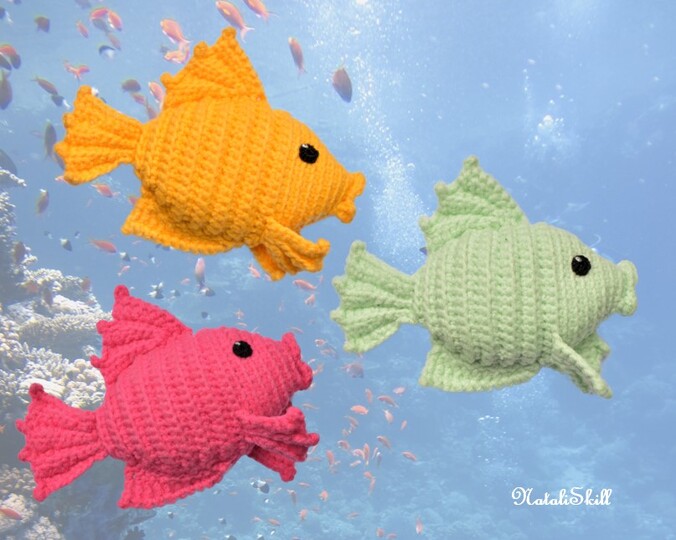 Crochet Plushie fish Amigurumi pattern