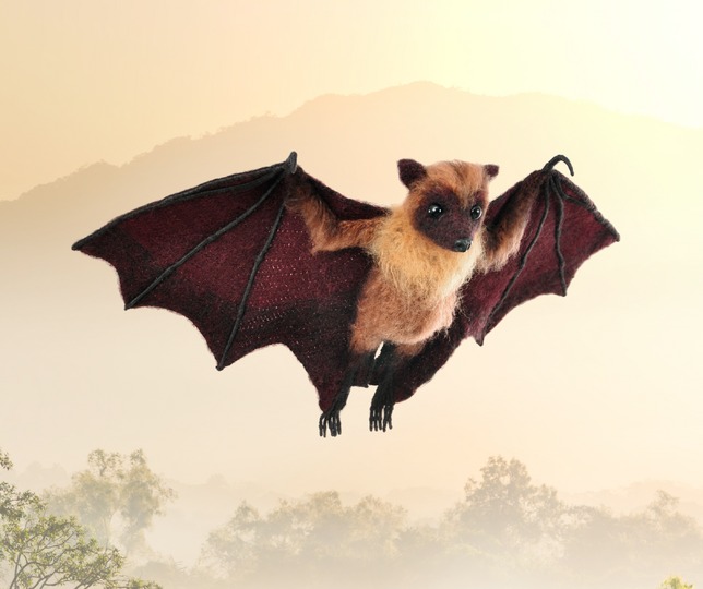 Crocheted Large Flying Fox Amigurumi Bat pattern