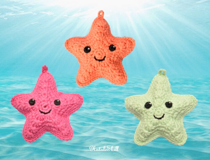 Crocheted Starfish Amigurumi soft toy Crochet pattern