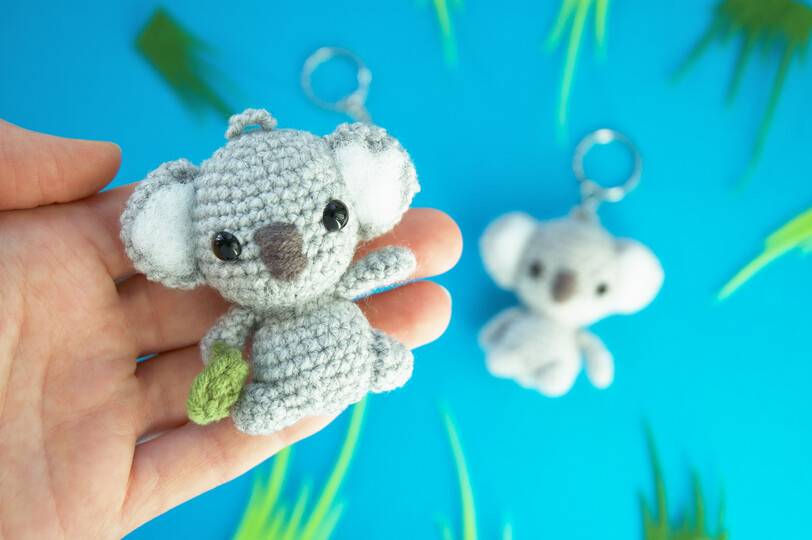 Kenny The Koala Key Chain Amigurumi Crochet Pattern