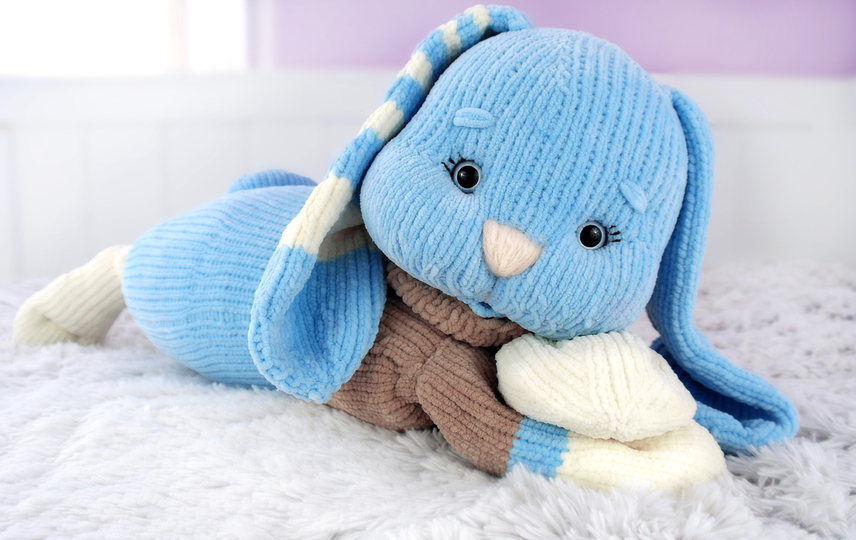 Knitting pattern Pillow bunny