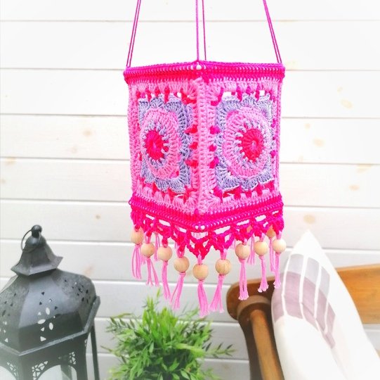 Lantern Sunflower crochet instruction decoration