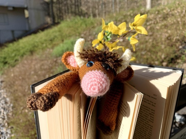 Pattern bookmark highland cattle Scotty