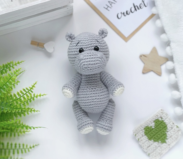 Safari hippo Amigurumi crochet pattern
