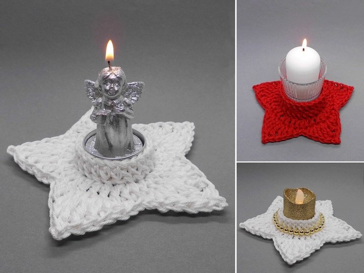 Star tealight holder candle holder