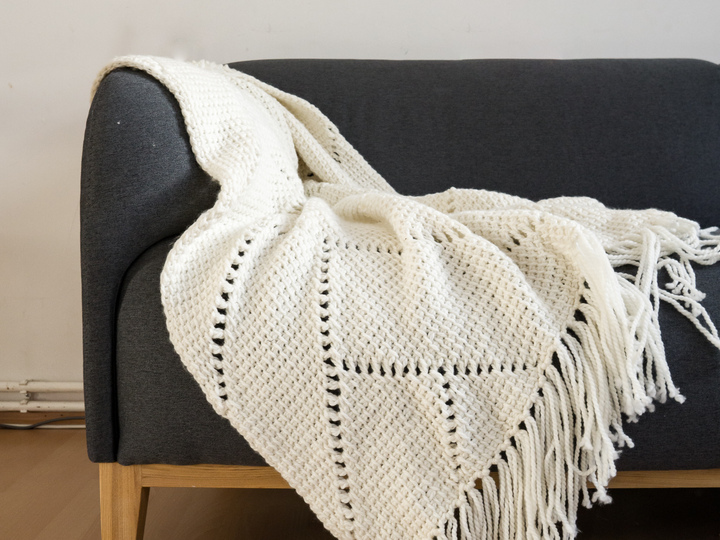 Tunisian Crochet Blanket Pattern Herringbone Throw