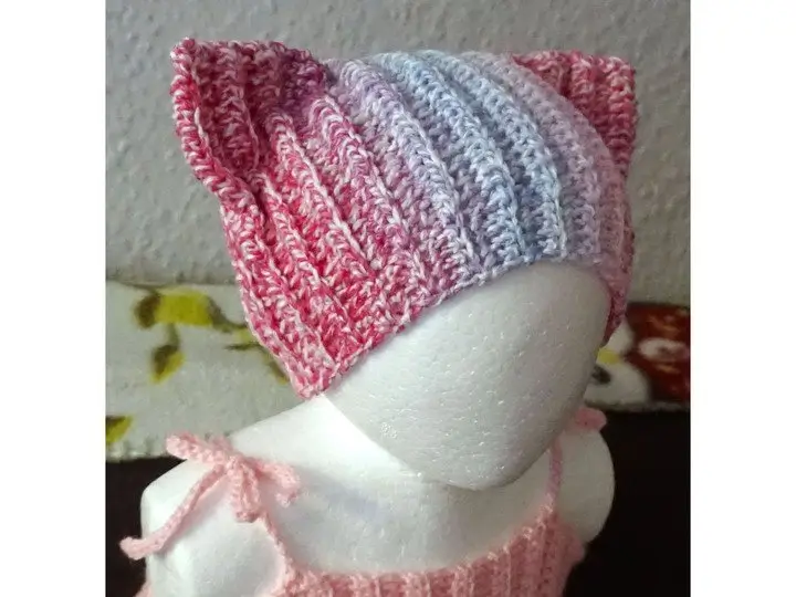 Crochet Pattern Cat Ears Hat