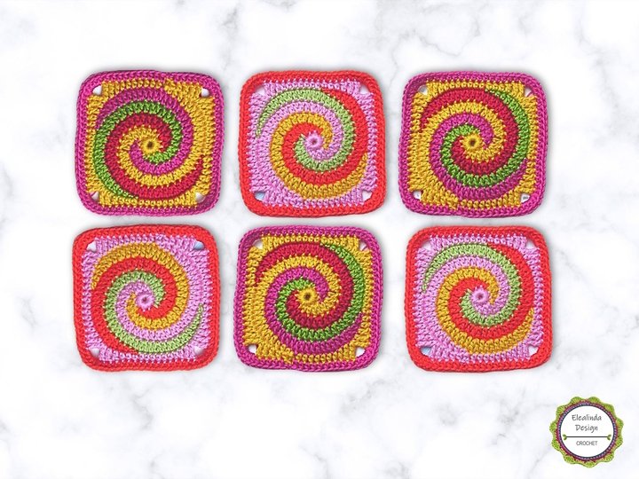 Crochet pattern Granny Square TWISTER