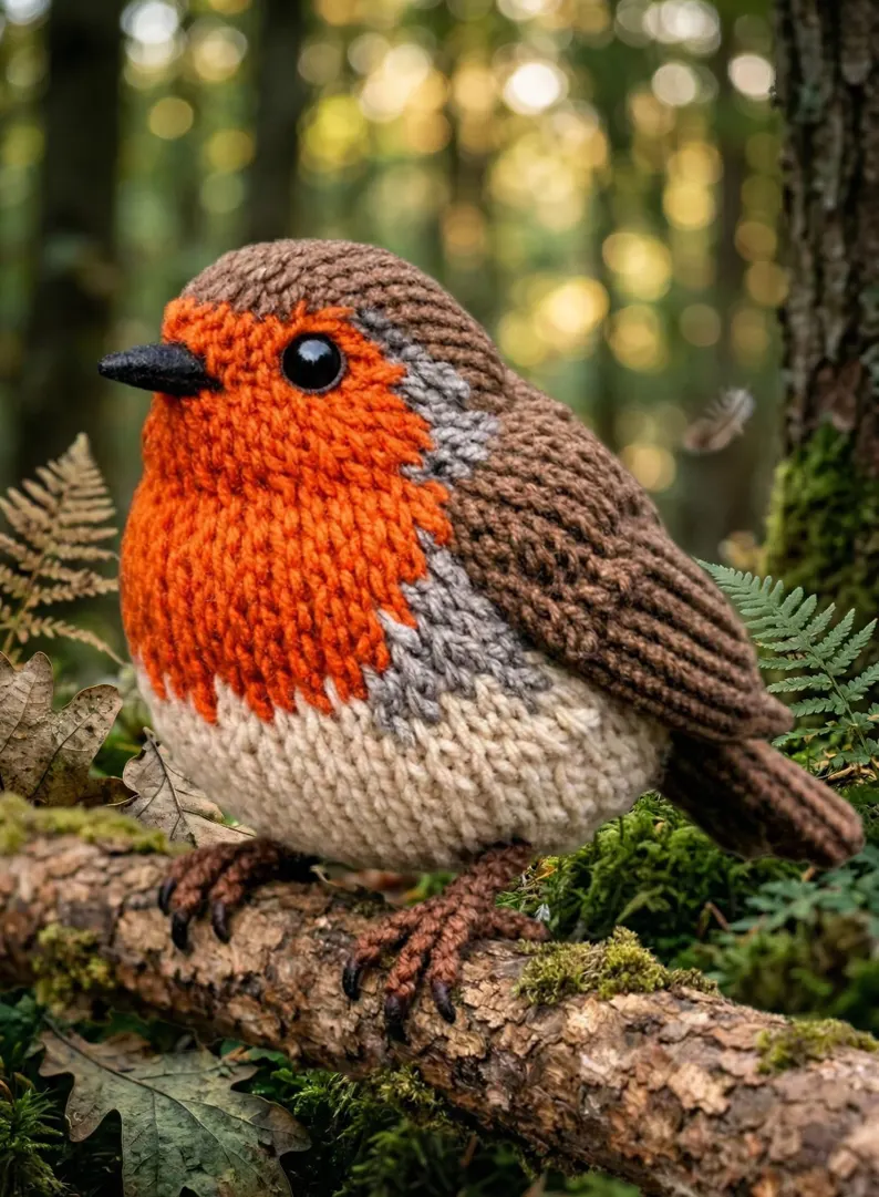 Realistic Robin Knit Pattern