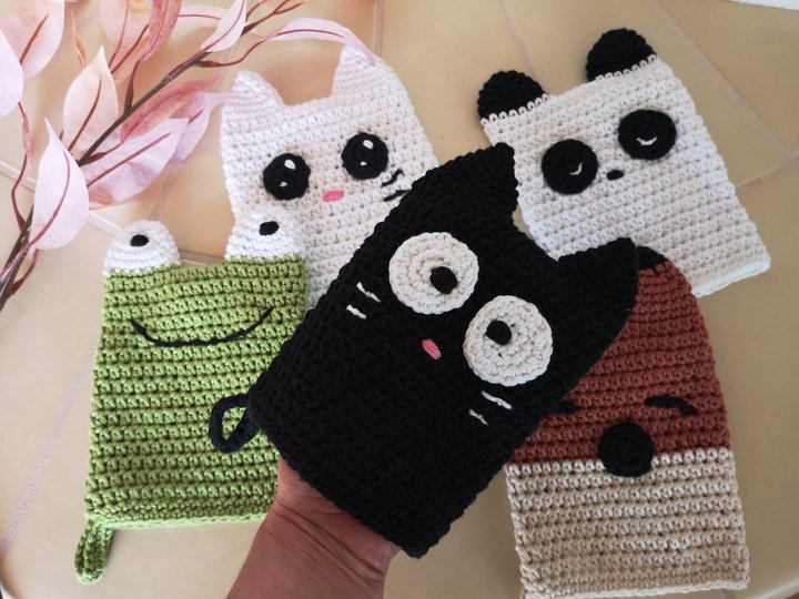 Wash Mitt Crochet Pattern PDF Make Up Removal Glove Crochet Tutorial