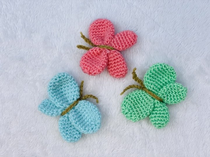 Butterfly Keychain Crochet Pattern
