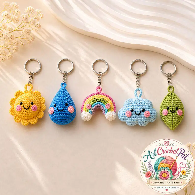 Crochet Keychain Pattern Bundle » Weave Crochet