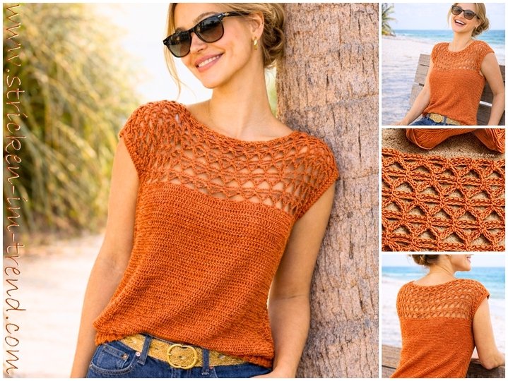 Crochet Summer Top Pattern Airy Ladies' Top