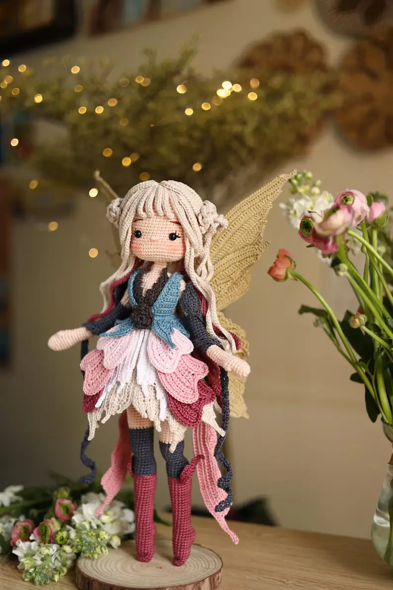 Flower Fairy Crochet Doll