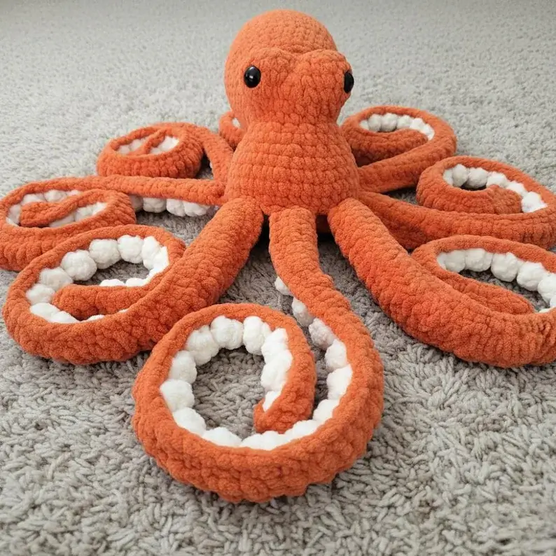 Giant Octopus Crochet Pattern, Snuggle