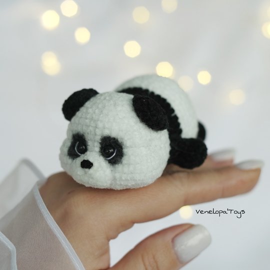 Mini Plush Panda Crochet Pattern, Small Amigurumi Panda