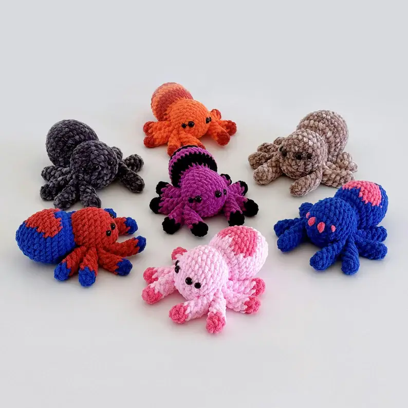 No-sew 3in1 Spider Plushies Crochet Pattern Bundle