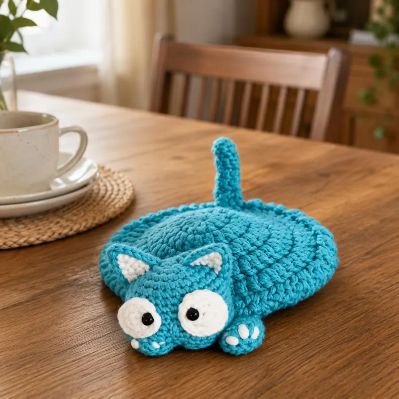 Aqua Crochet Coaster Pattern