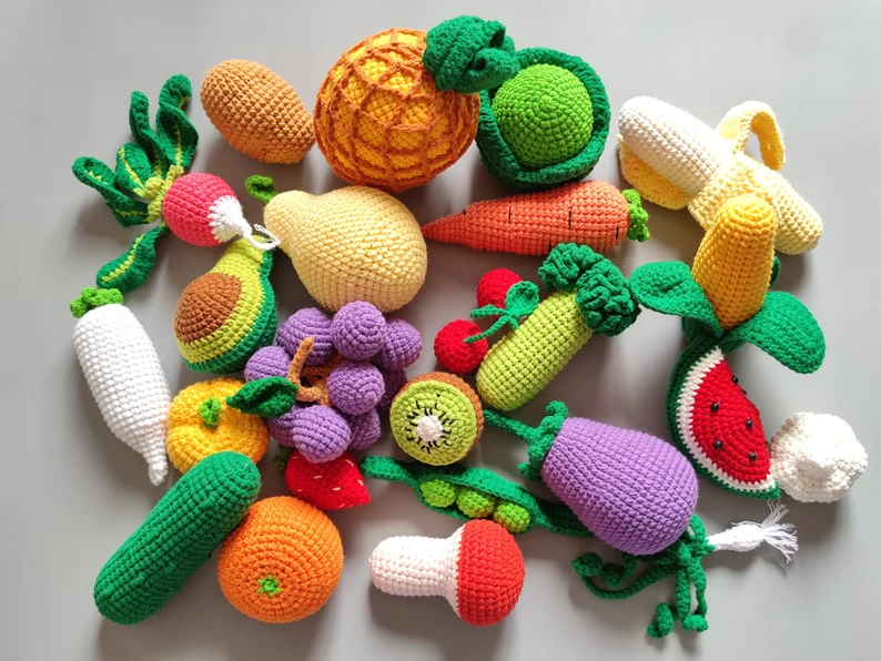 Crochet fruit and vegetable