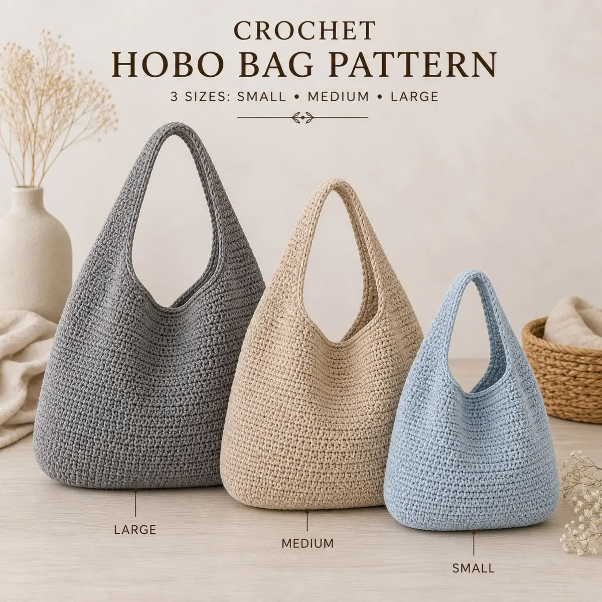 Crochet Hobo Bag Pattern