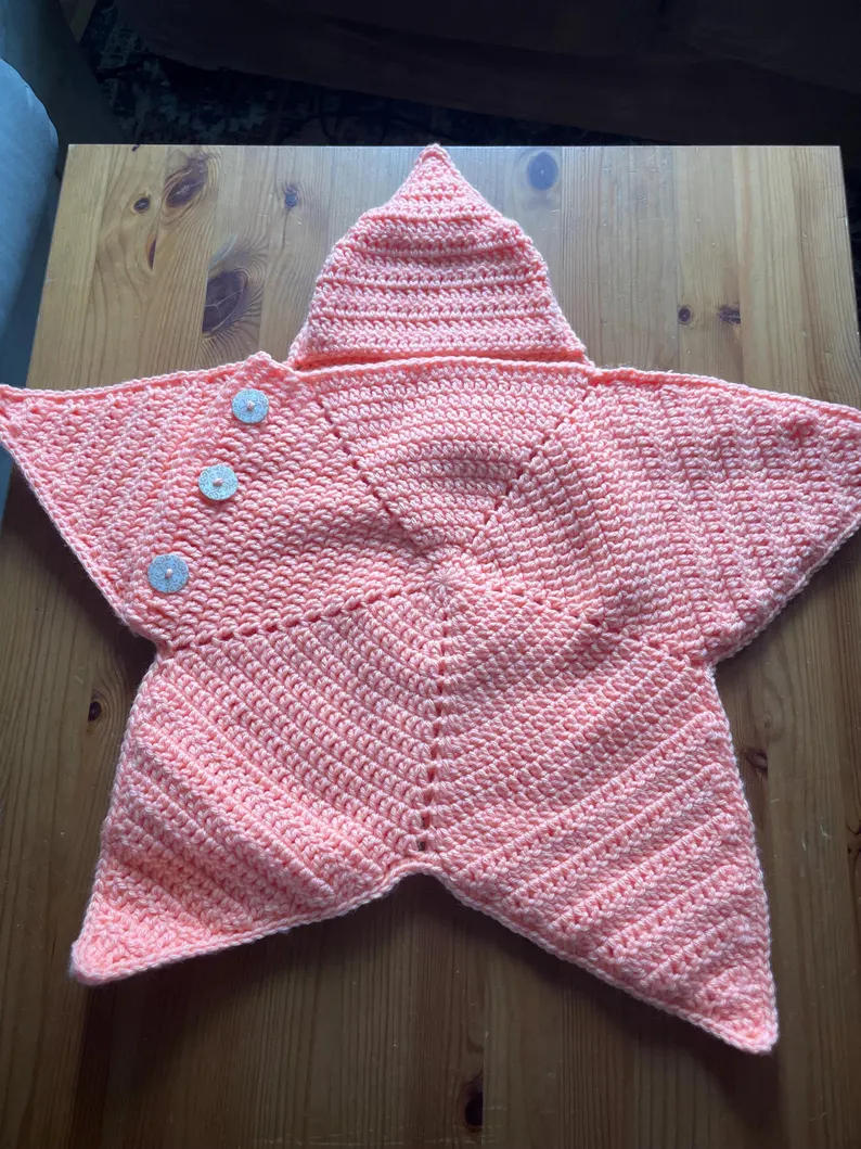 Crochet star baby romper
