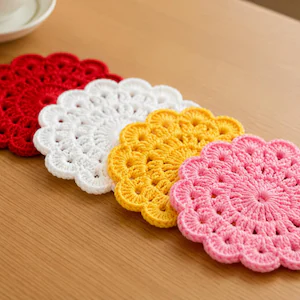 Flower Coaster Crochet Pattern