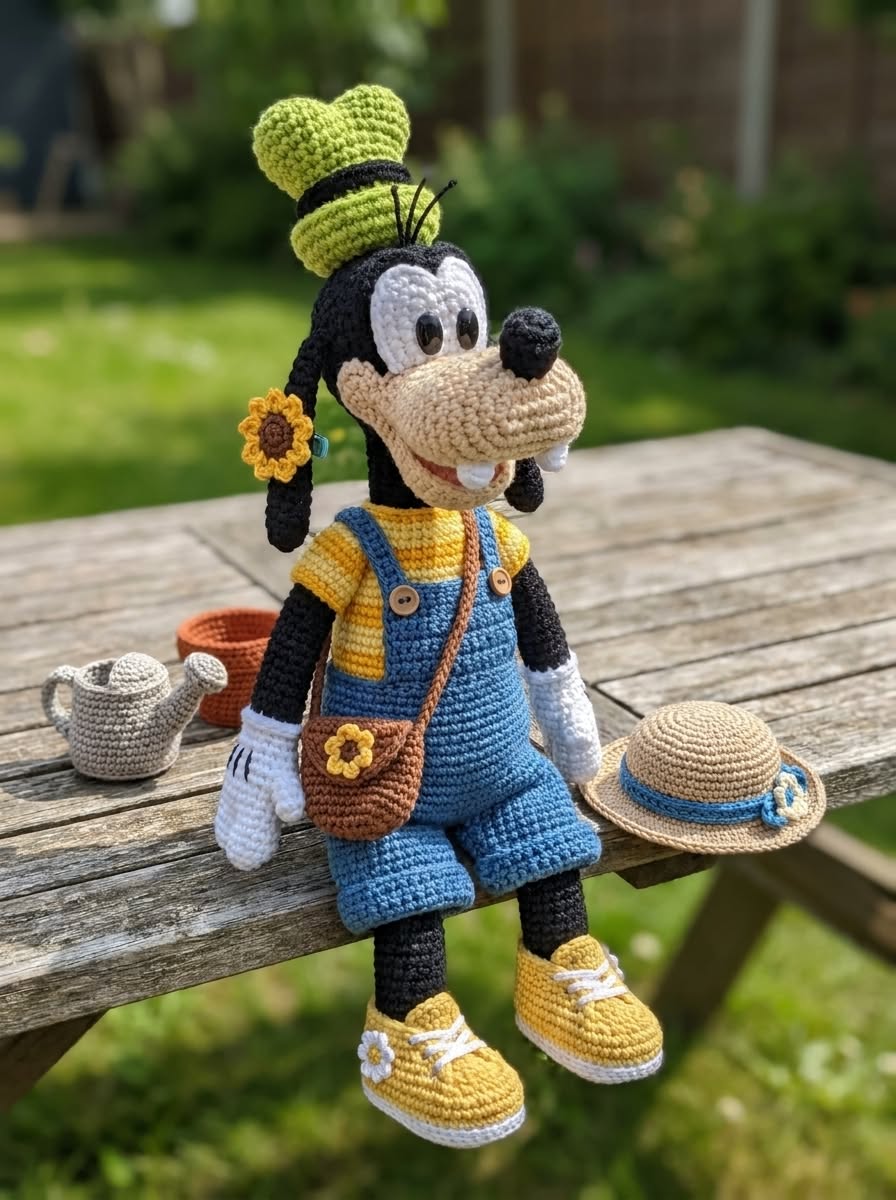 Goofy Garden Overall Doll Free Crochet Pattern