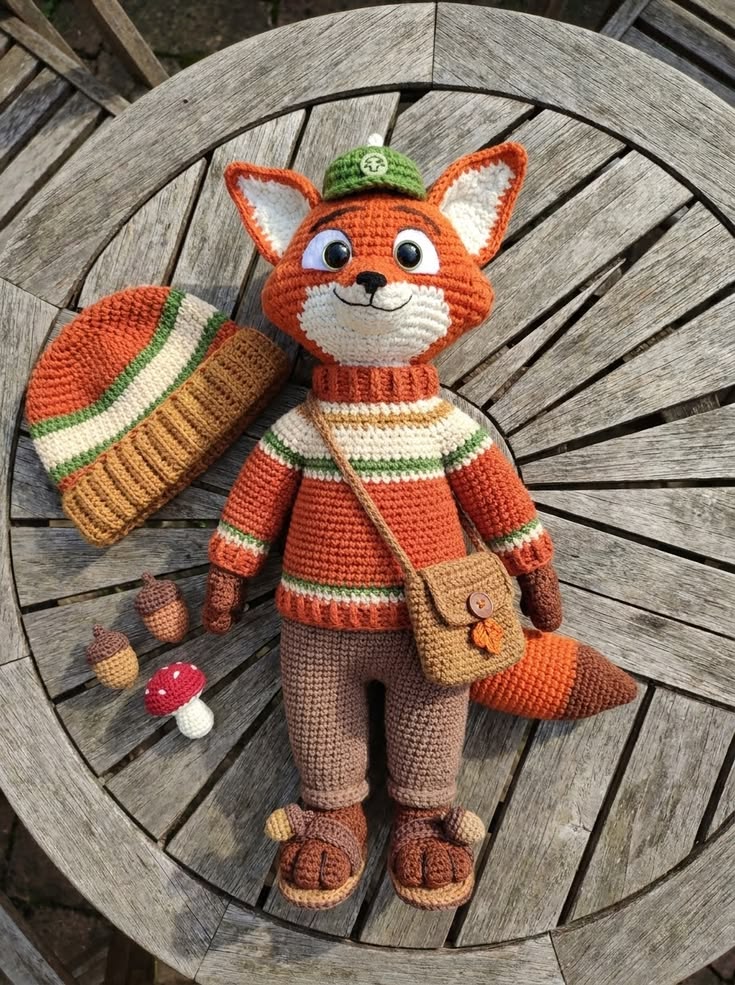 Nick Wilde Autumn Fox Amigurumi Doll Free Crochet Pattern