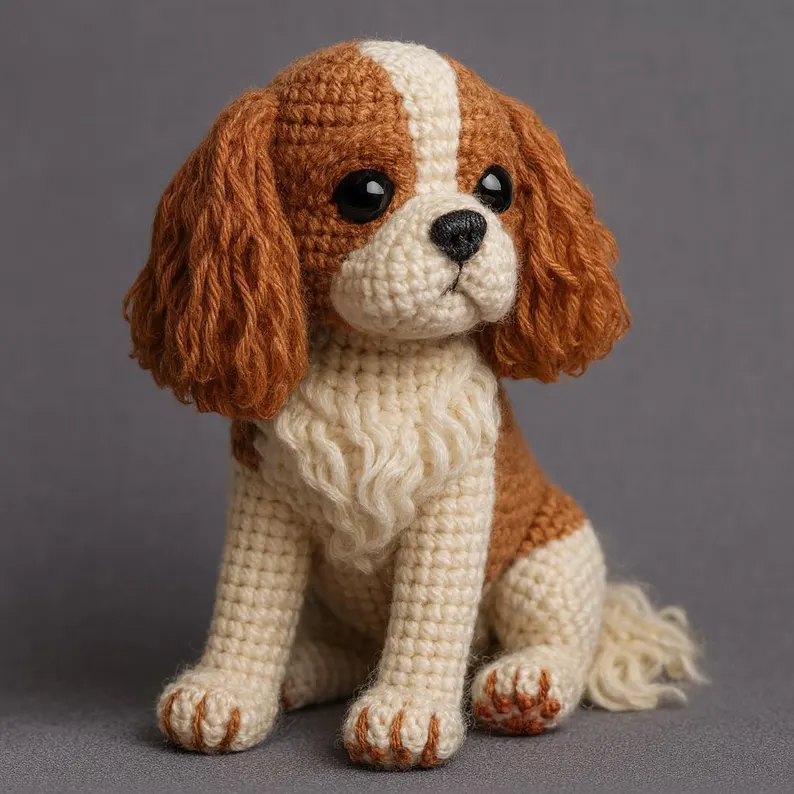 Realistic Cavalier King Charles Spaniel Amigurumi Pattern