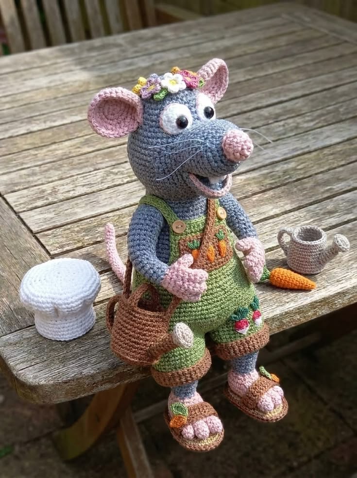 Remy Mouse Garden Doll Free Crochet Pattern