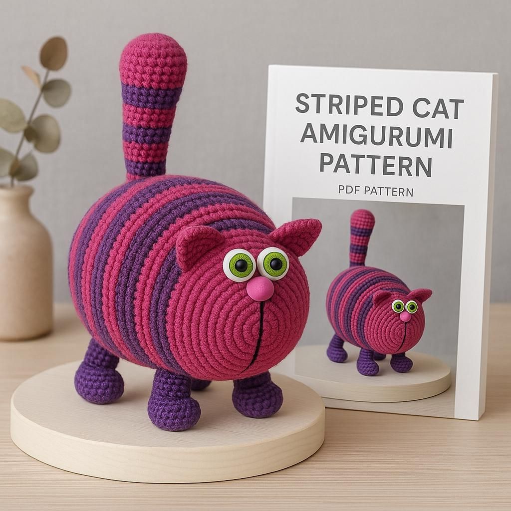 Striped Cat Crochet Pattern