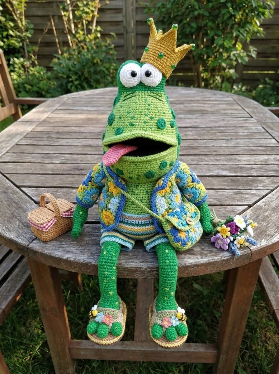 Toad Prince Flower Picnic Doll Free Crochet Pattern