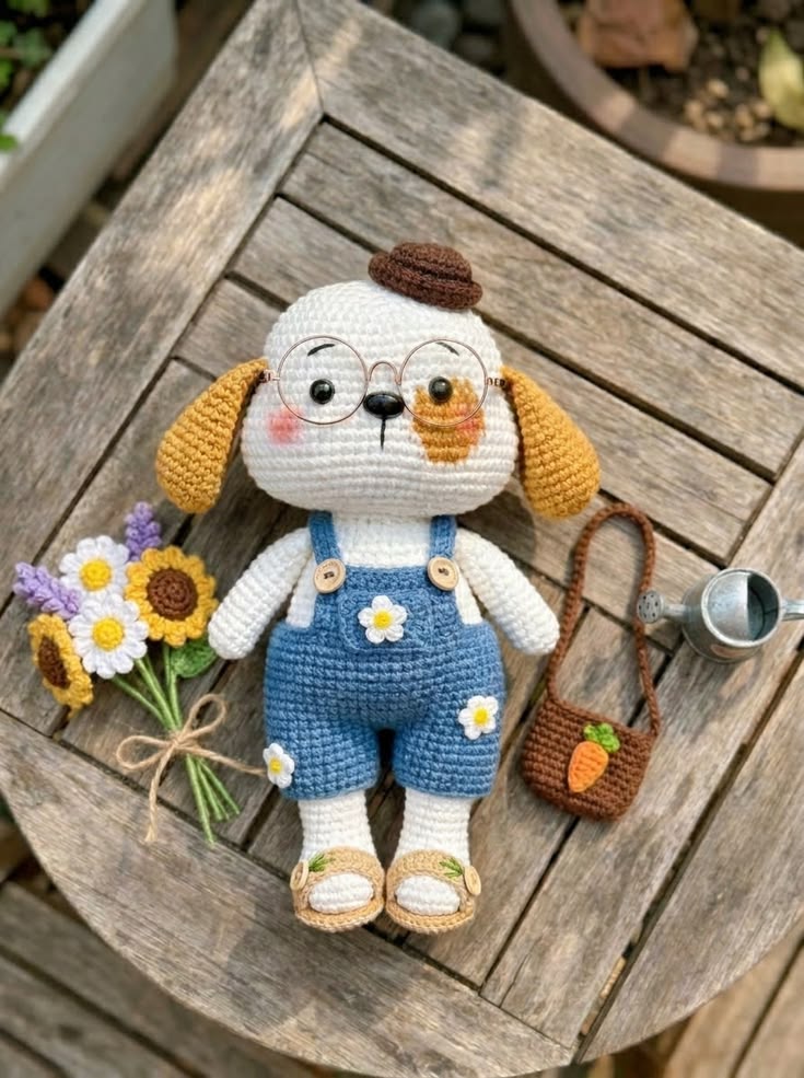 Crochet Gentle Garden Puppy Doll Pattern Guide