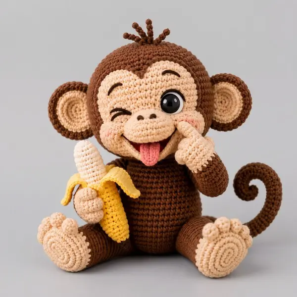 Easy No-Sew Crochet Monkey Pattern Quick, Chubby & Craft-Fair Ready