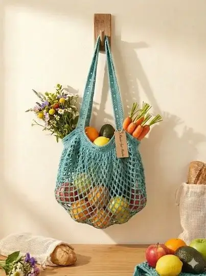 Market Bag Crochet Pattern Mesh Shopping Net Bag