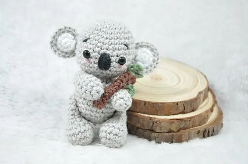 Crochet Pattern Little Koala with Eucalyptus