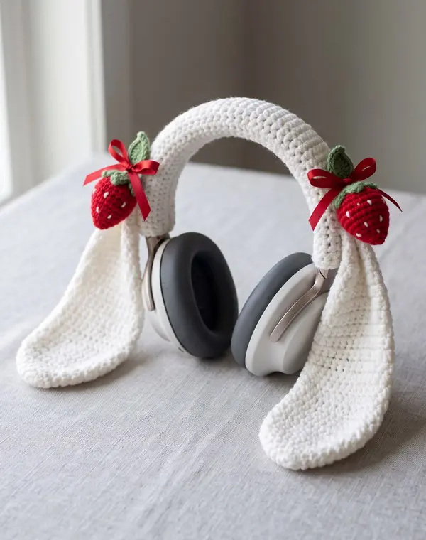 Crochet Bunny Ear Headphone Cozy