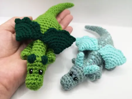Dragon resting low sew crochet pattern