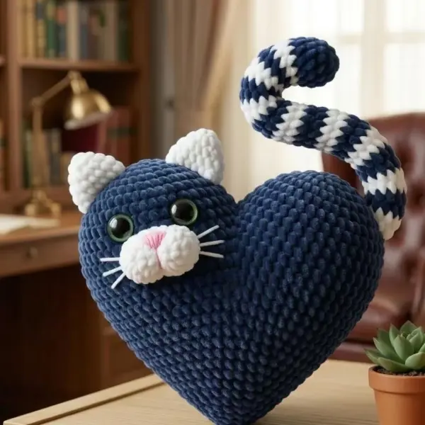 Heart Cat and Bunny Crochet Pattern