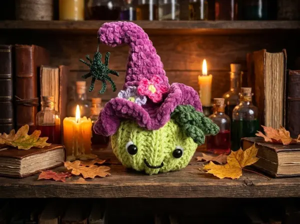 Crochet Pattern Pumpkin with Witch Hat