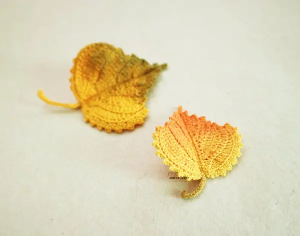 Crochet Birch Autumn Leaf Pattern