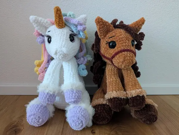 Sitting Horse and Unicorn Crochet Pattern