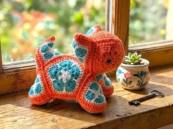 Crochet Pattern PDF Flora – Kitten in African Flowers Design