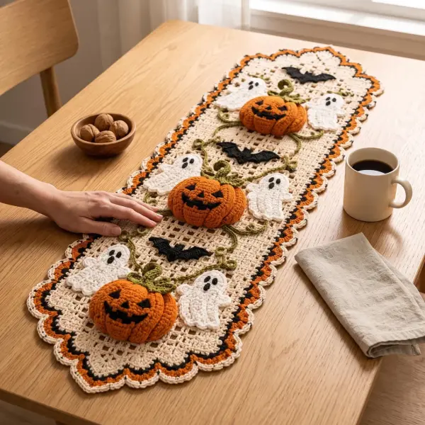 Halloween Crochet Table Runner Pattern