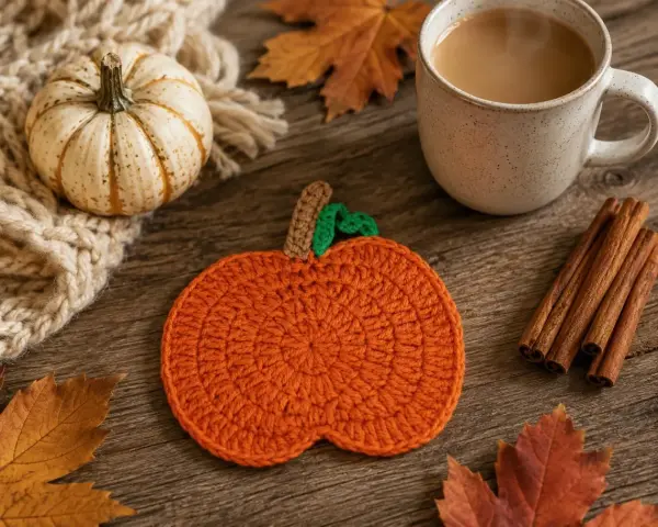 Crochet Pumpkin Coaster Pattern
